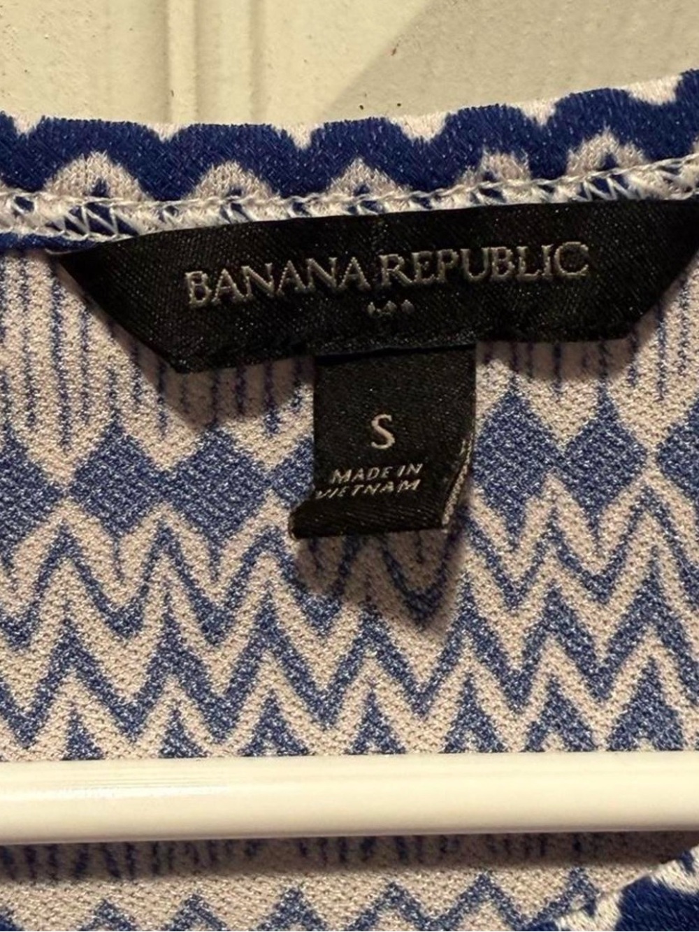 Banana Republic Navy & White Sleeveless Patterned Maxi Dress - Picture 3 of 7